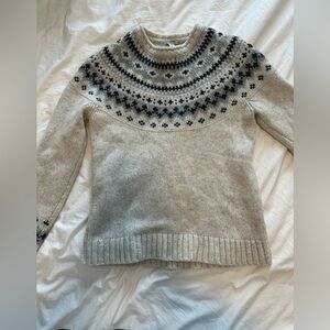 Cream Fair Isle Sweater 100% lambswool